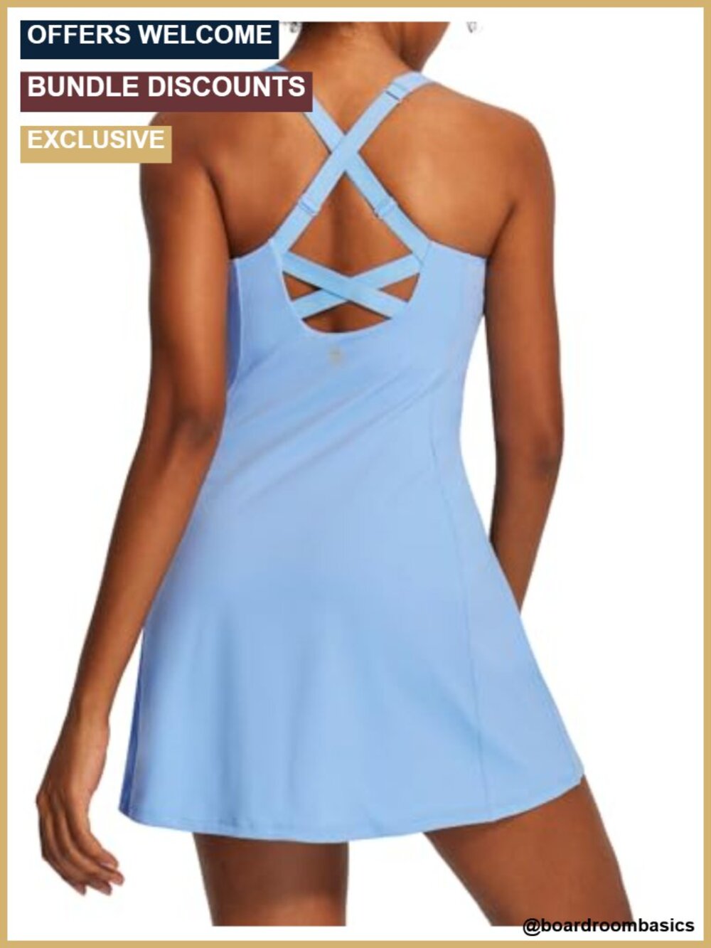 Womens Tennis Dress Built-in Bra & Shorts Athletic Workout Golf